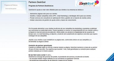 Convertirse en partner de DeskGod.es: beneficios para las empresas de SEM, desarrollo y administración Web